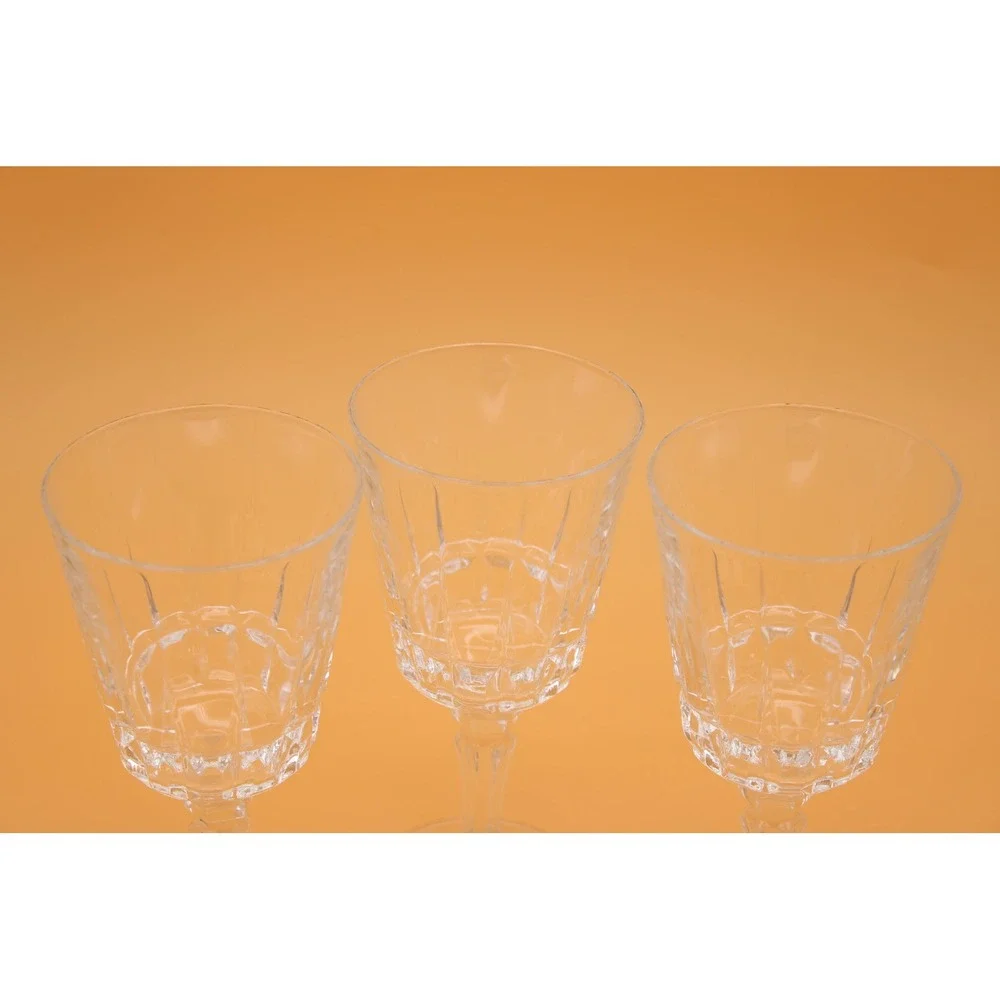 Vintage Cristal Darques Durand Chantelle Claret Wine Glass Set